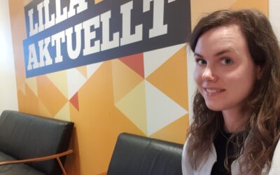 Sara praktiserar som reporter på SVT´s Lilla Sportspegeln