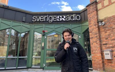 Jesper gör praktik som radioreporter på P4 i Jönköping